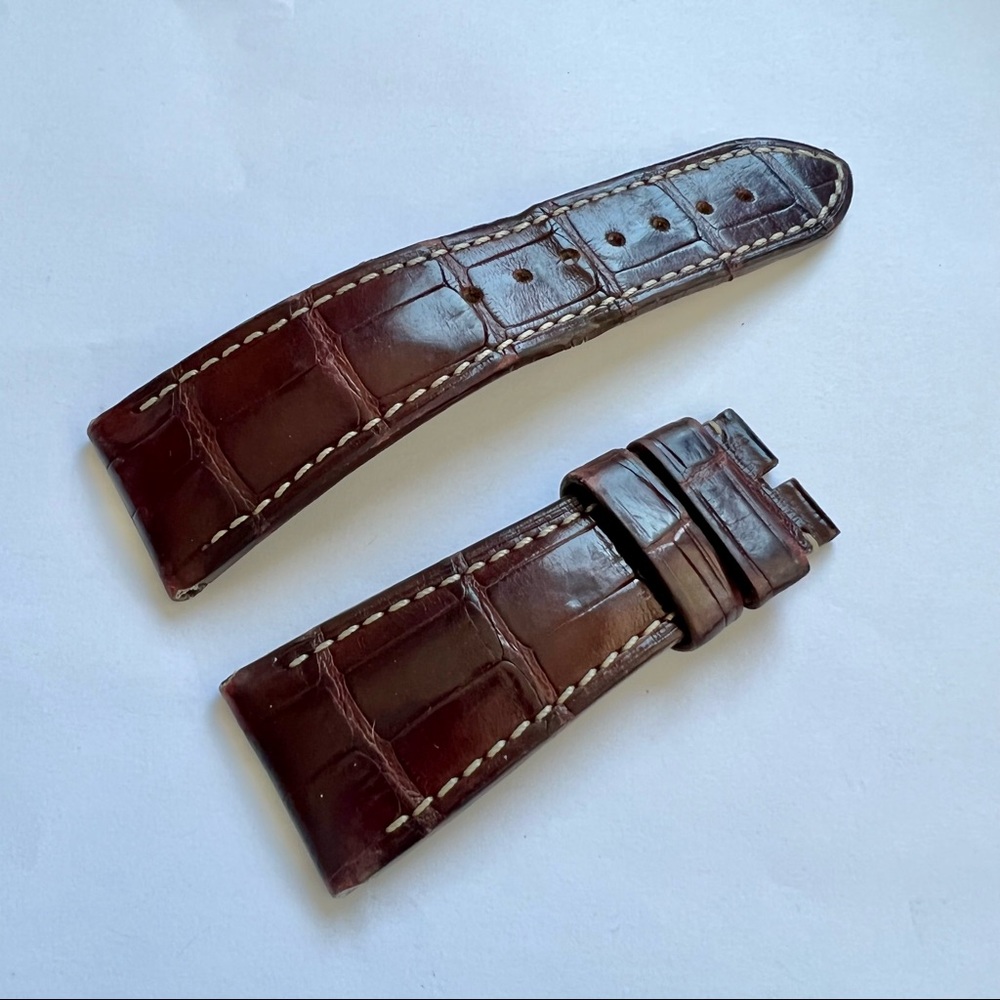 OFFICINE PANERAI 26/20mm Brown Crocodile Skin Watch Strap